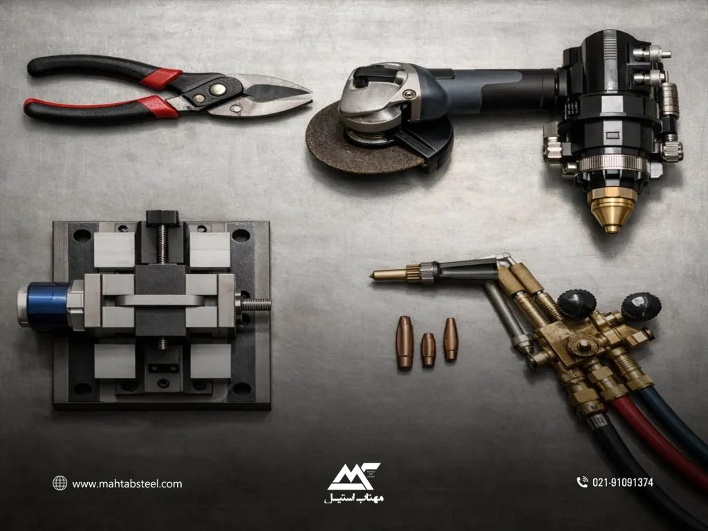  ابزار برش میلگرد استیل