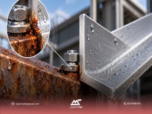 خوردگی گالوانیکی باعث زنگ زدن نبشی